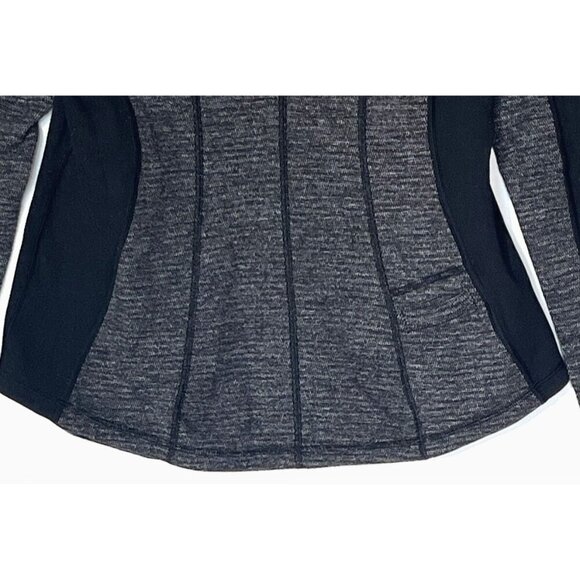Lululemon Run U-Turn Mini Check Pique Black White Reversible Zip Pullover - Picture 15 of 15